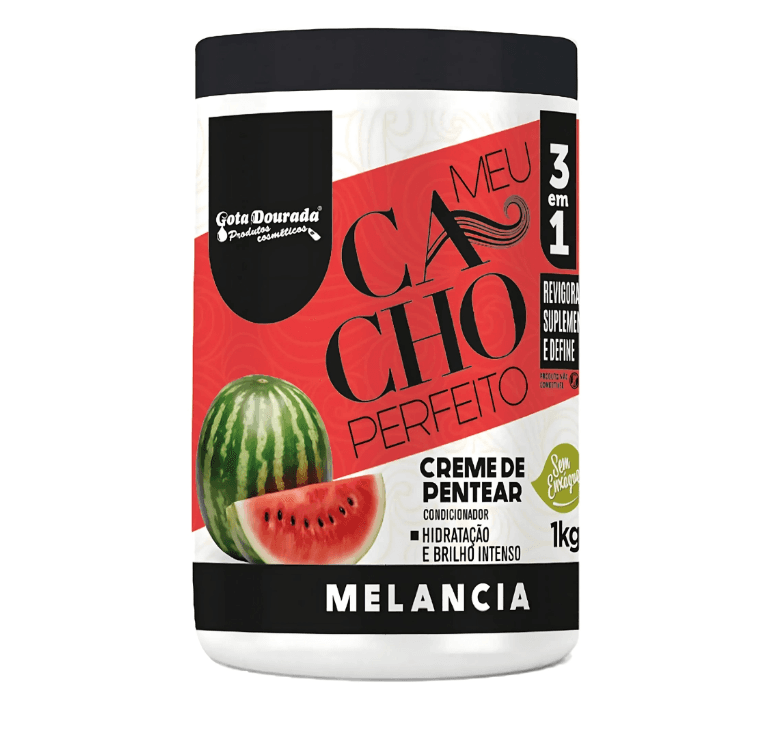 Gota Dourada Creme de Pentear Meu Cacho Perfeito Melancia 1 Kg - 1