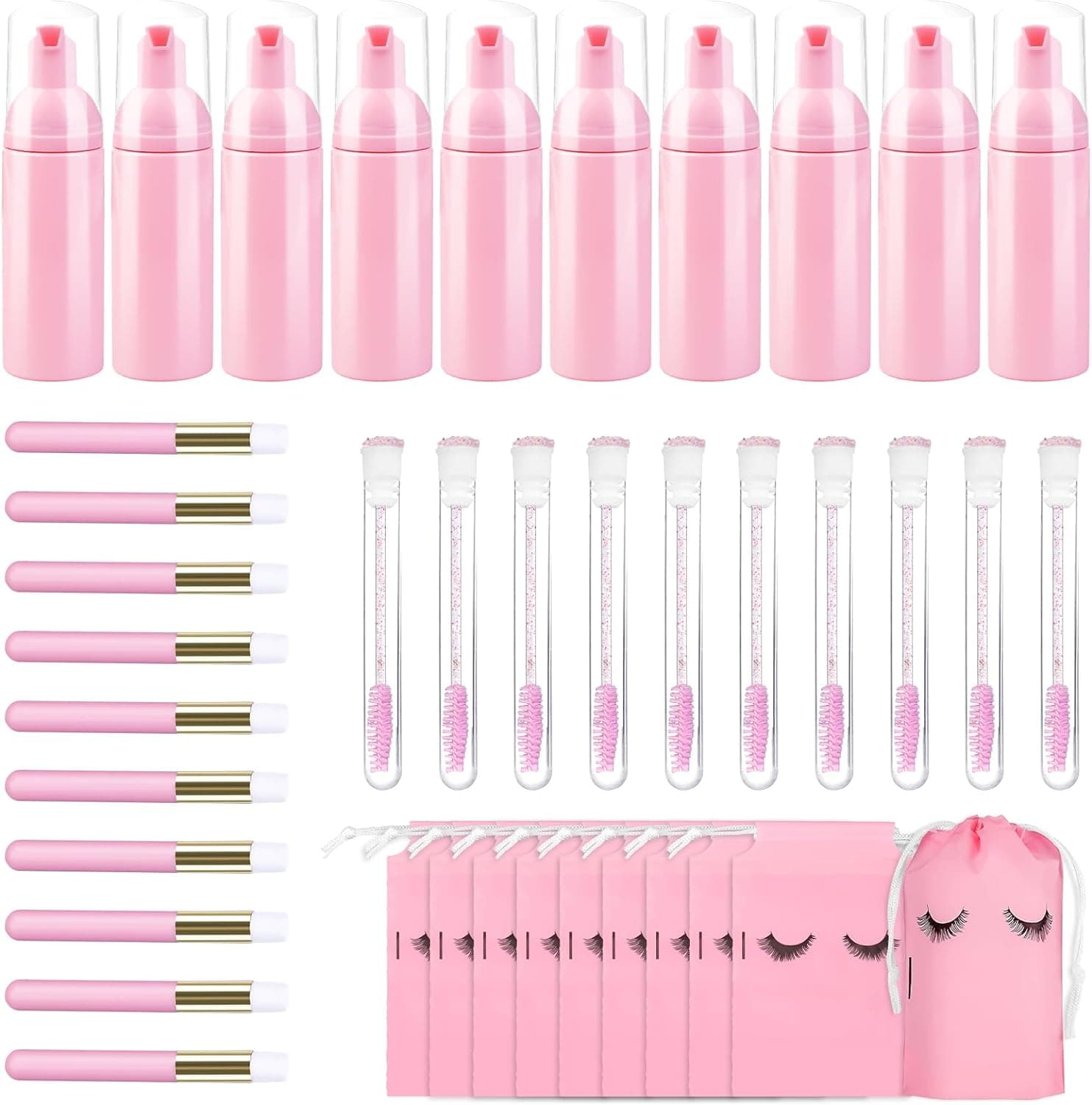 Kit 40 Peças Pink Lash - 1