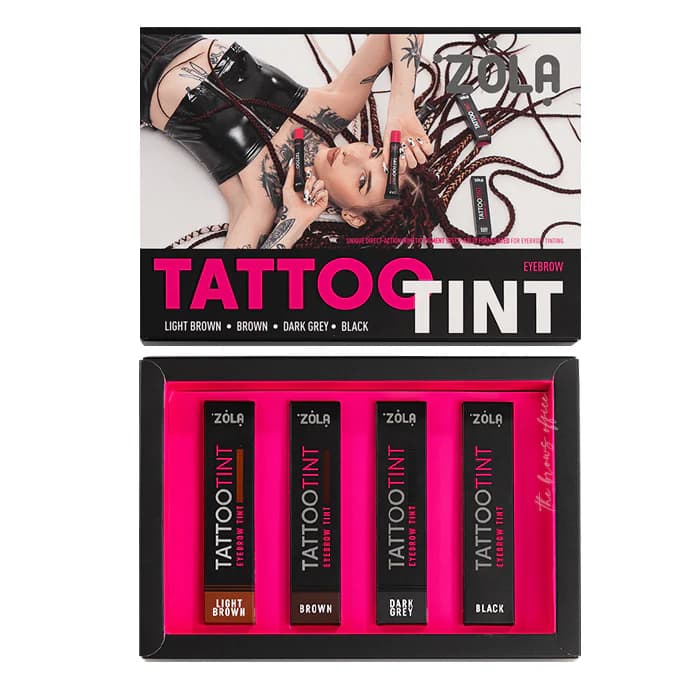 ZOLA Tattoo Tint Set - Coloração de Sobrancelhas e Pestanas - 1