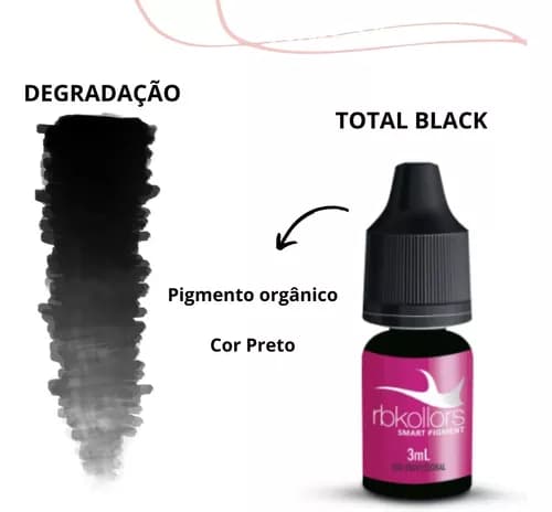 Pigmento Total Black Orgânico RBKollors 03ml - Eyeliner - 3