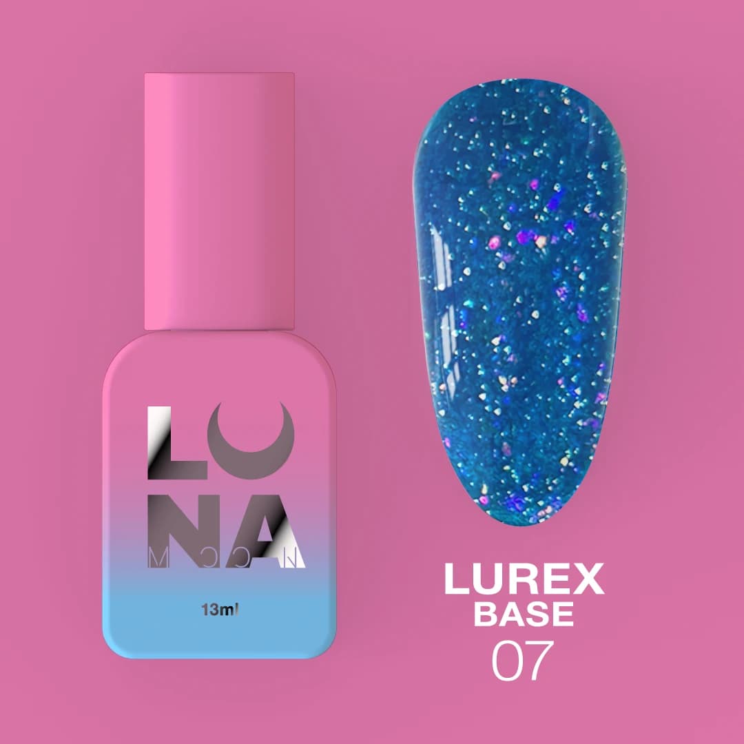 Lurex Base Nº7 – Base Camouflage Réfléchissante Paillettes Bleu-Clair – 13 ml LUNAmoon