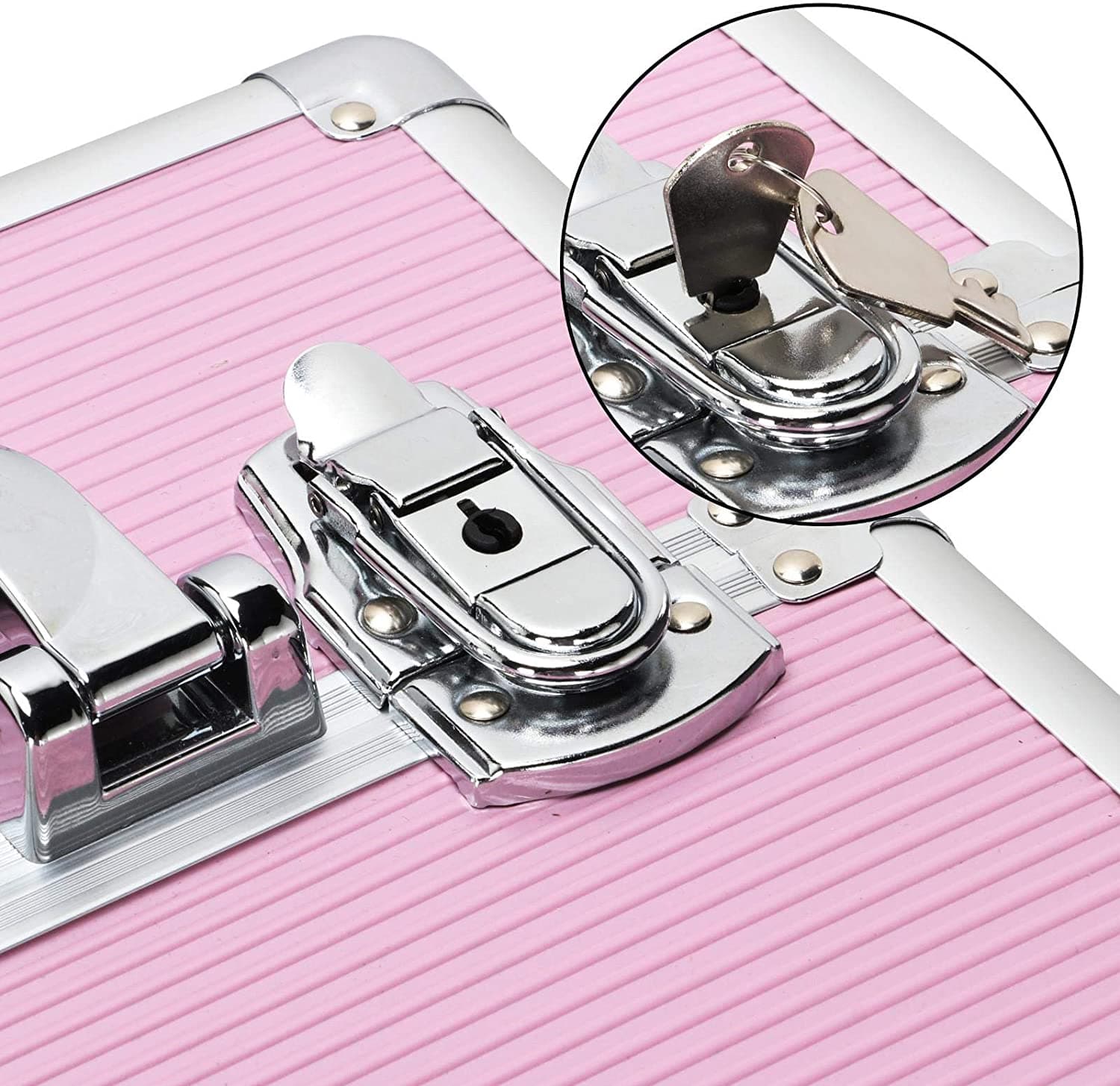 🌸 Professional XXL Trolley Bag Expandable 4 in 1 Pink - 7