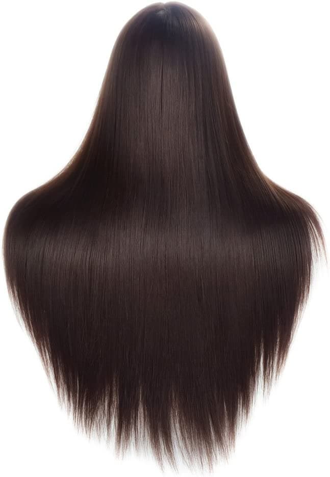 Dark Brown Synthetic Training Head 69Cm + Stand - 2