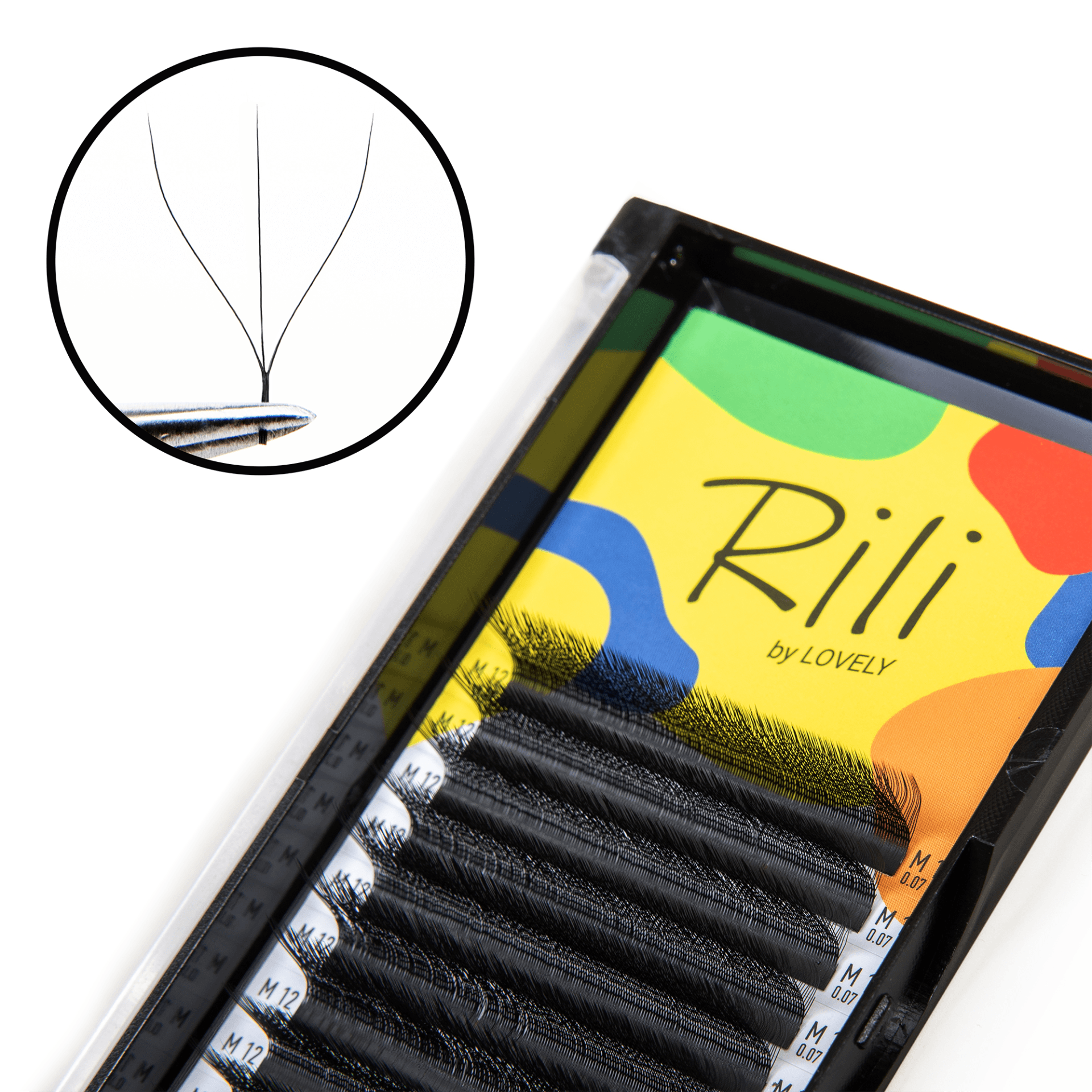 Rili Fan W-3D Mix M 0.07 8-15mm - Fans 12 Linhas para Pestanas - 1