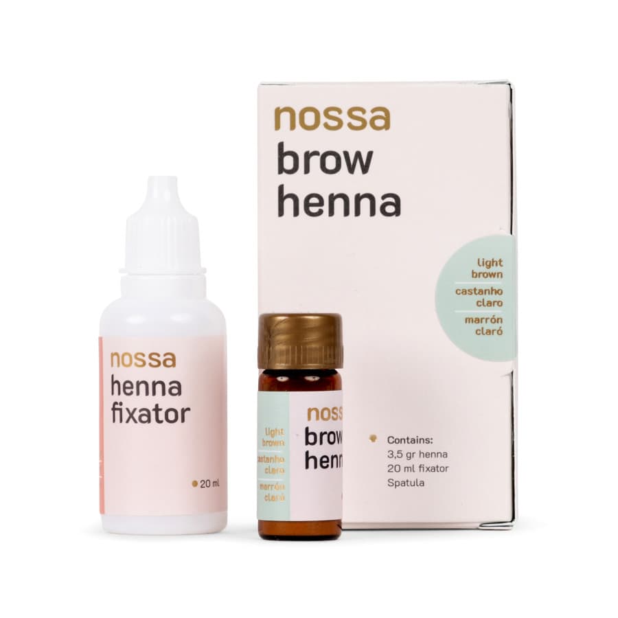 Henna + Fixierer NOSSA für Augenbrauen - Hellbraun