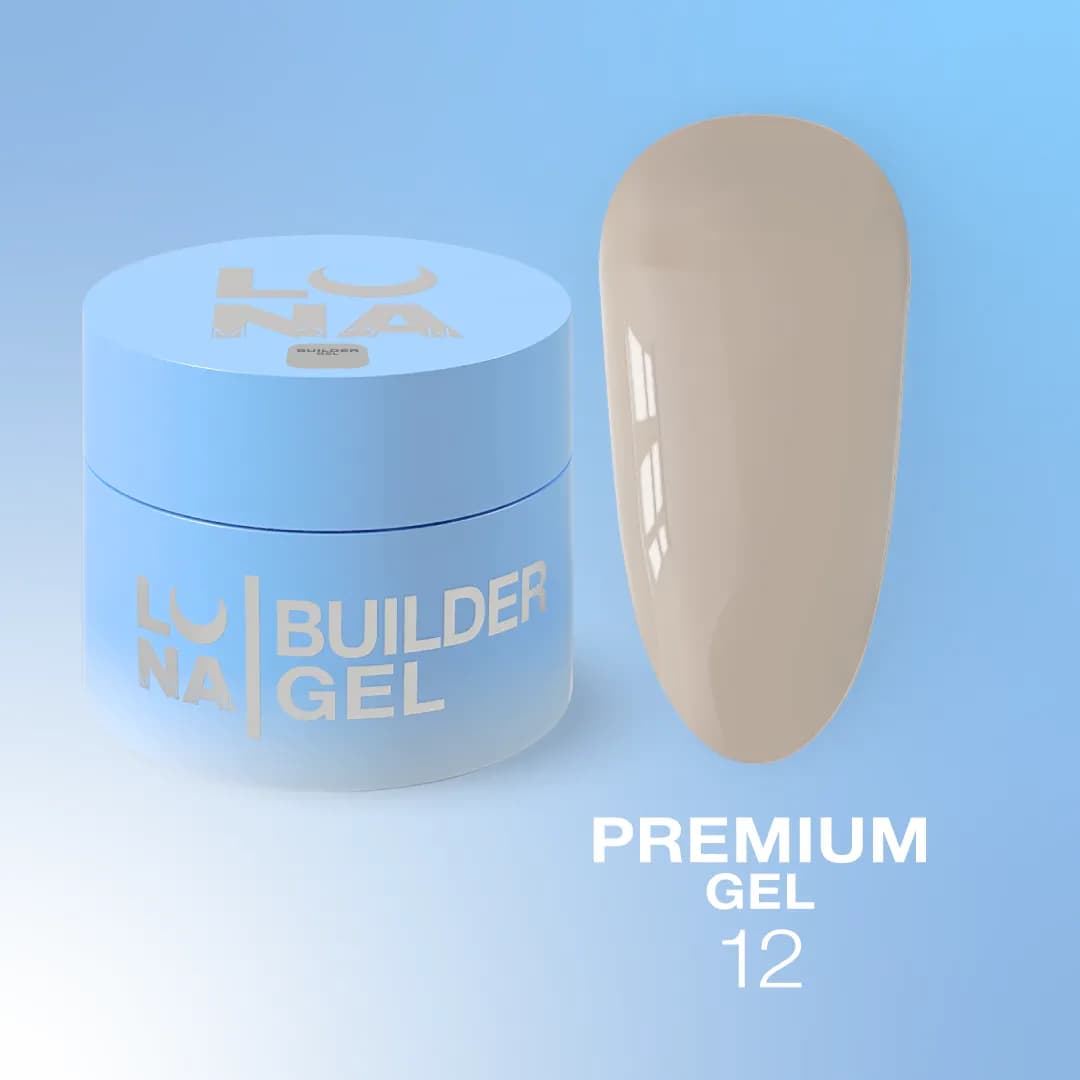Gel Premium Nº12 – Gel de Construction Beige Clair – 15 ml LUNAmoon