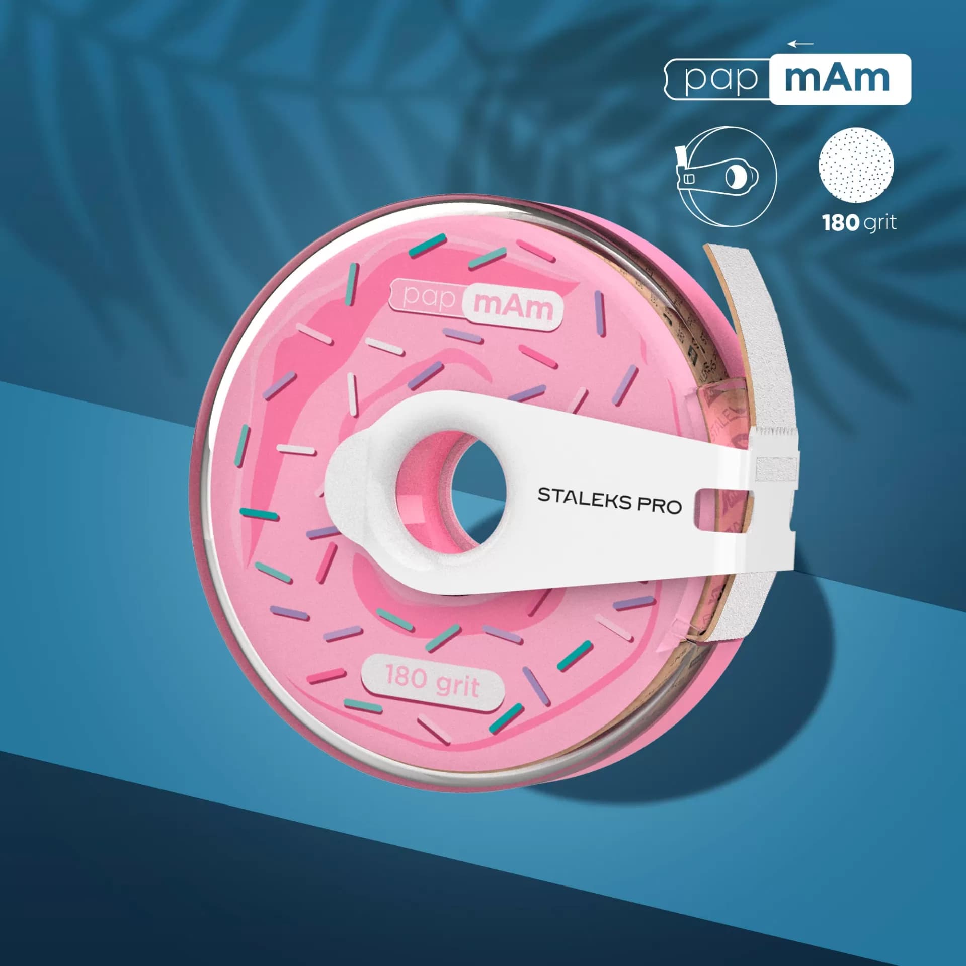 Donut + Lixa Descartável PapmAm Staleks EXPERT Grão 180