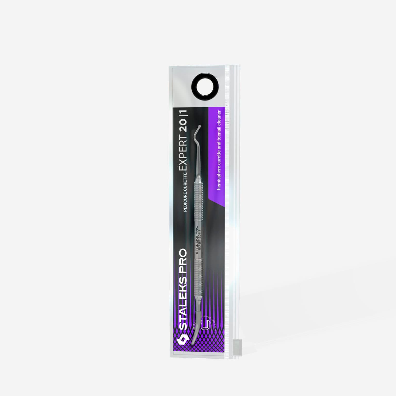Espátula de Pedicure Staleks Pro Expert 20 Tipo 1 – Cureta “Hemisfério” + Palito - 4