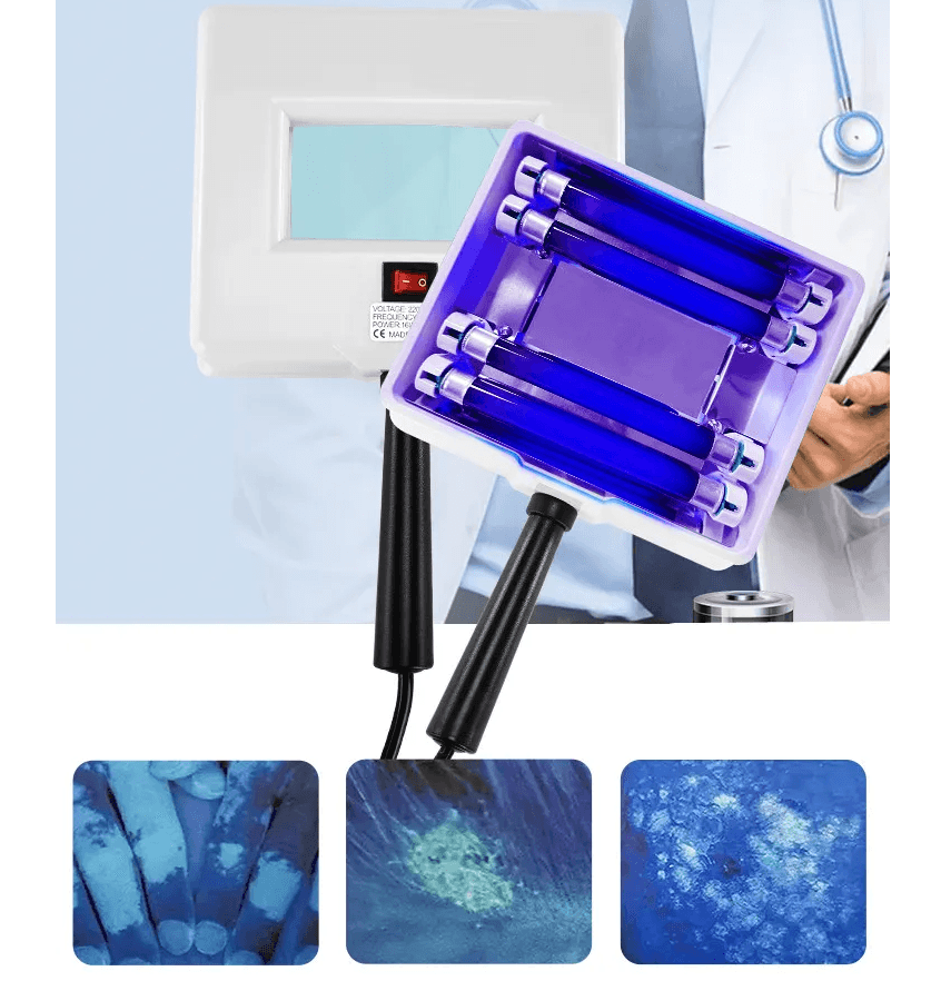 Tragbarer Hautanalysator mit Lupe und UV - 2