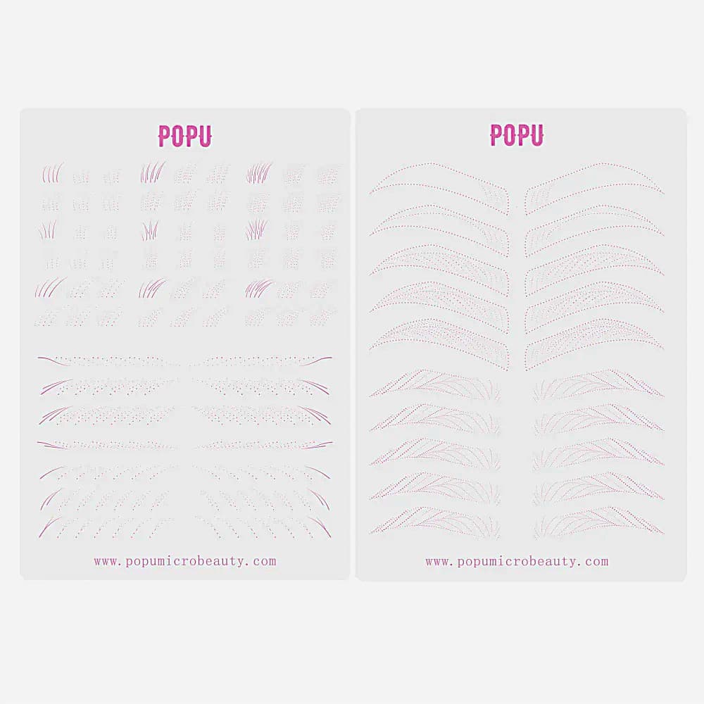 POPU Pele de Treino para Micropigmentação - Dupla Face - 5 Unidades