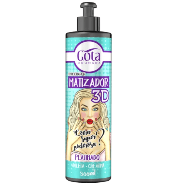 Matizador Condicionador 3D Platinado Gota Dourada 300 ml - 1