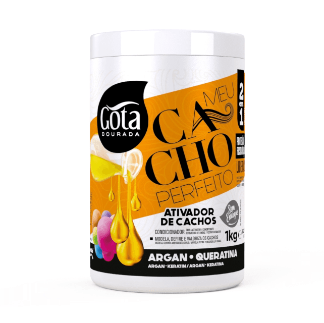 Gota Dourada Meu Cacho Perfeito Ativador De Cachos 2 em 1 1kg