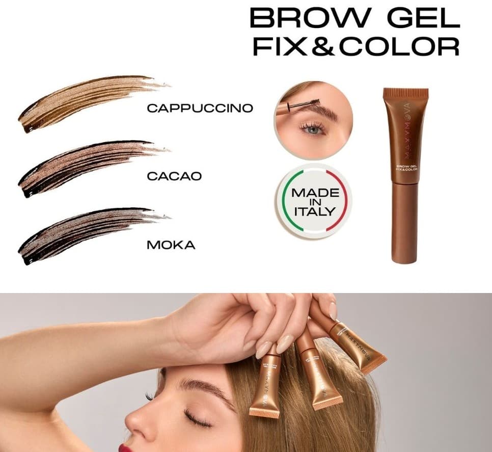 Maxymova Mini Brow Gel Fix & Color, Gel Moka 2,5 ml - 6