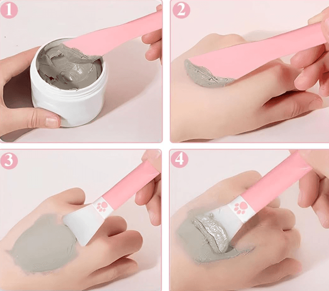 Silicone Facial Mask Brush Set - 4