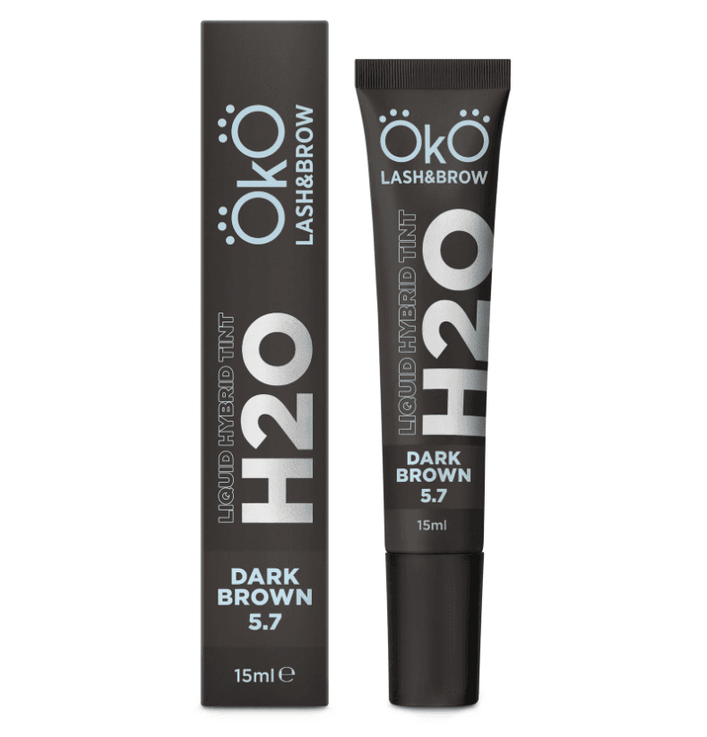 OkO lash&brow Teinture Hybride Liquide H2O Brun Foncé 15ml - 1