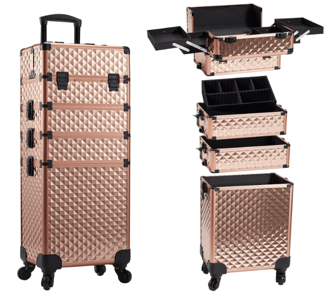 🌸 Mala Trolley Profissional Estética 4 em 1 Madrid - 2