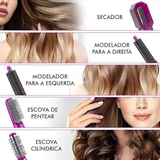5 en 1 Modelador de Cabello y Secador de Cabello - 8