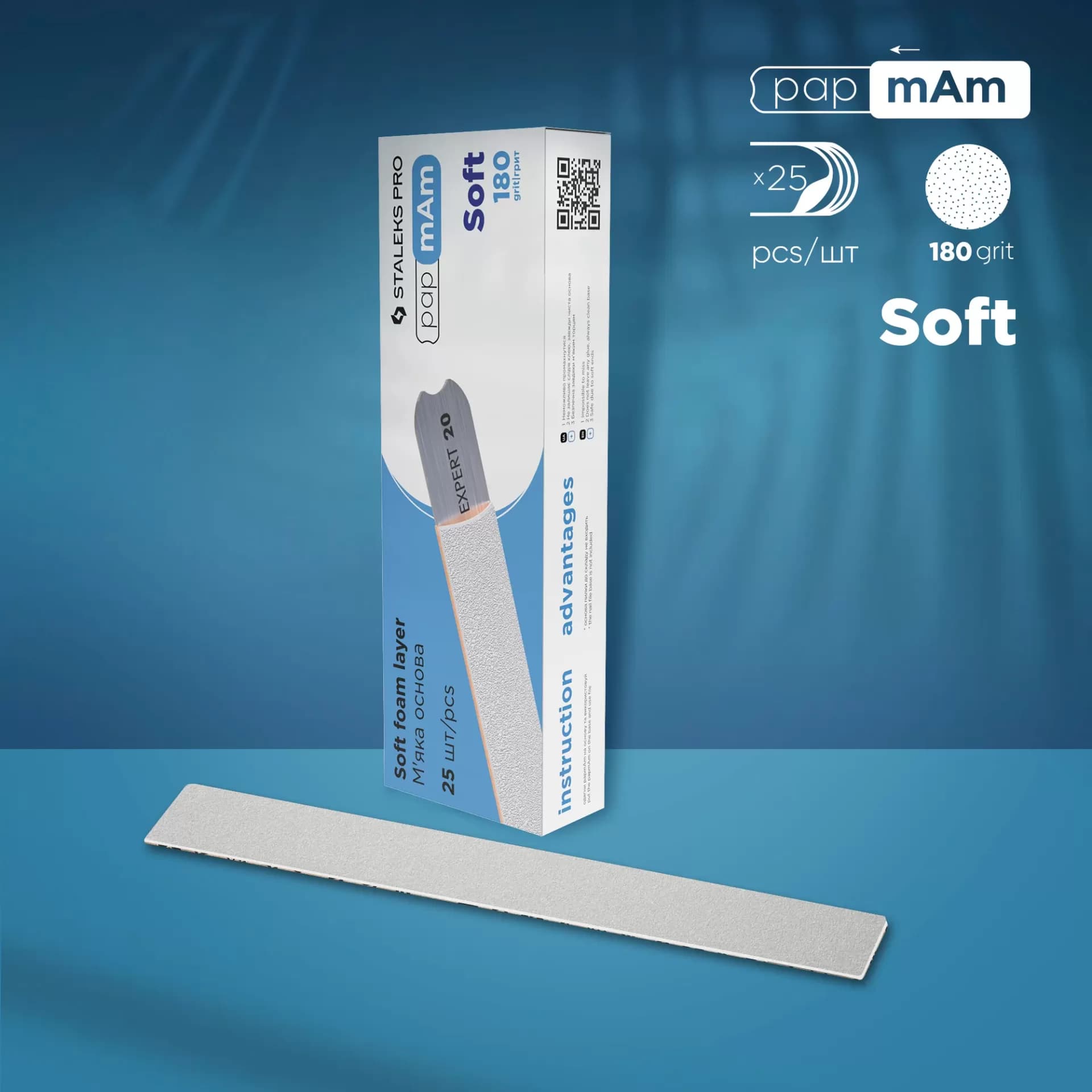 Lixa Descartável PapmAm Staleks Soft (Espuma Macia) 25 und Grão 180