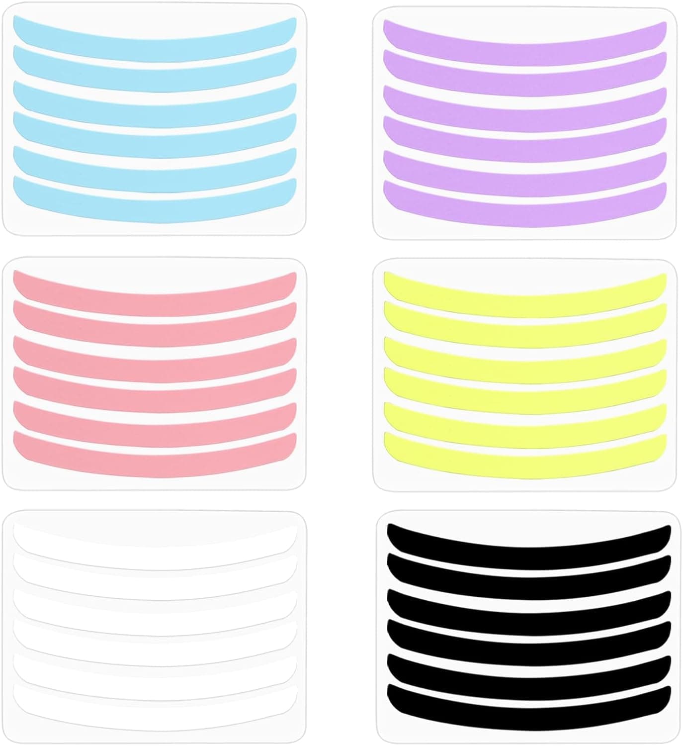 Kit 18 Pairs Colored Containment Strips Lash Lift - 1