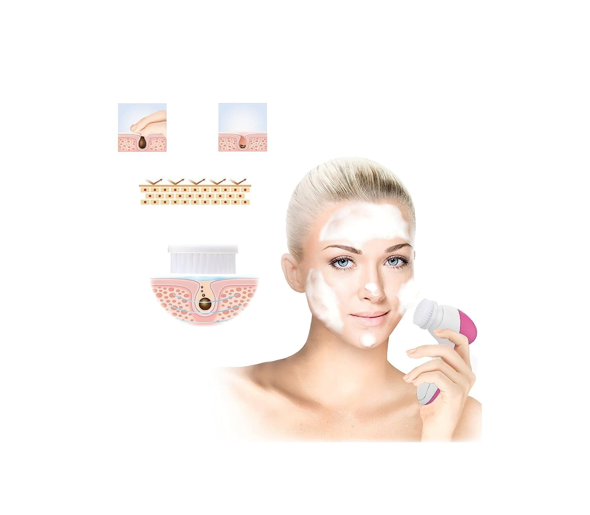 5-in-1 Gesichtspeeling-Bürsten-Set wasserdicht - 2