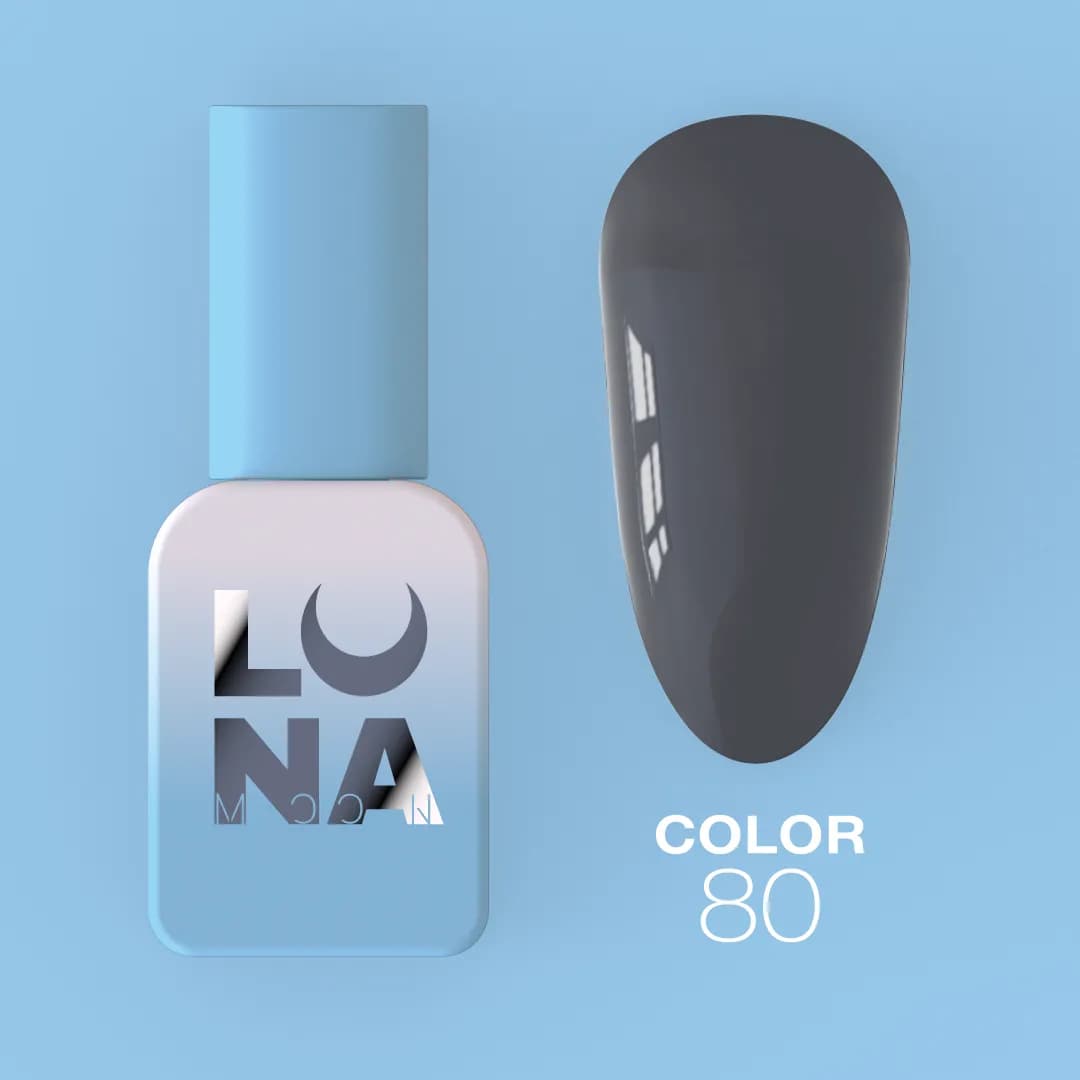 Vernis Gel – Gel Polish Nº80 Noir Gris – 13 ml LUNAmoon - 1