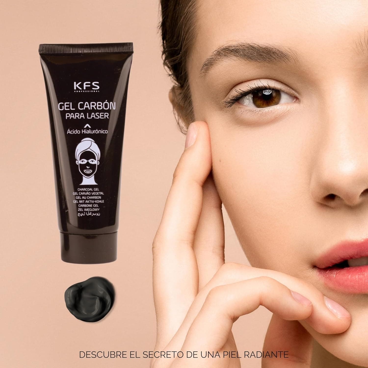 Máscara de Gel com Carvão Ativado e Ácido Hialurónico – 100 ml - 1