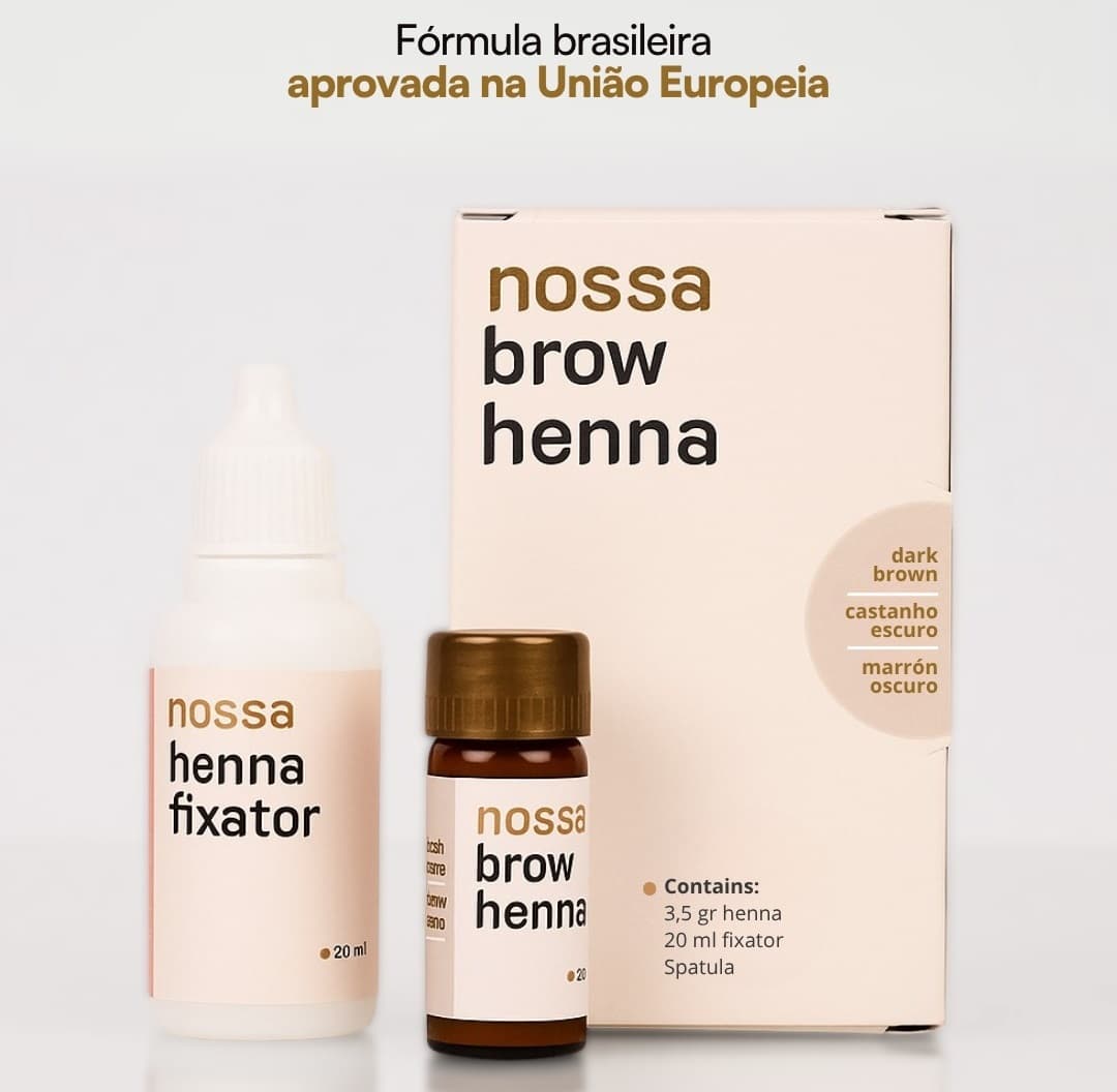 Henna + Fixierer NOSSA für Augenbrauen - Dunkelbraun
