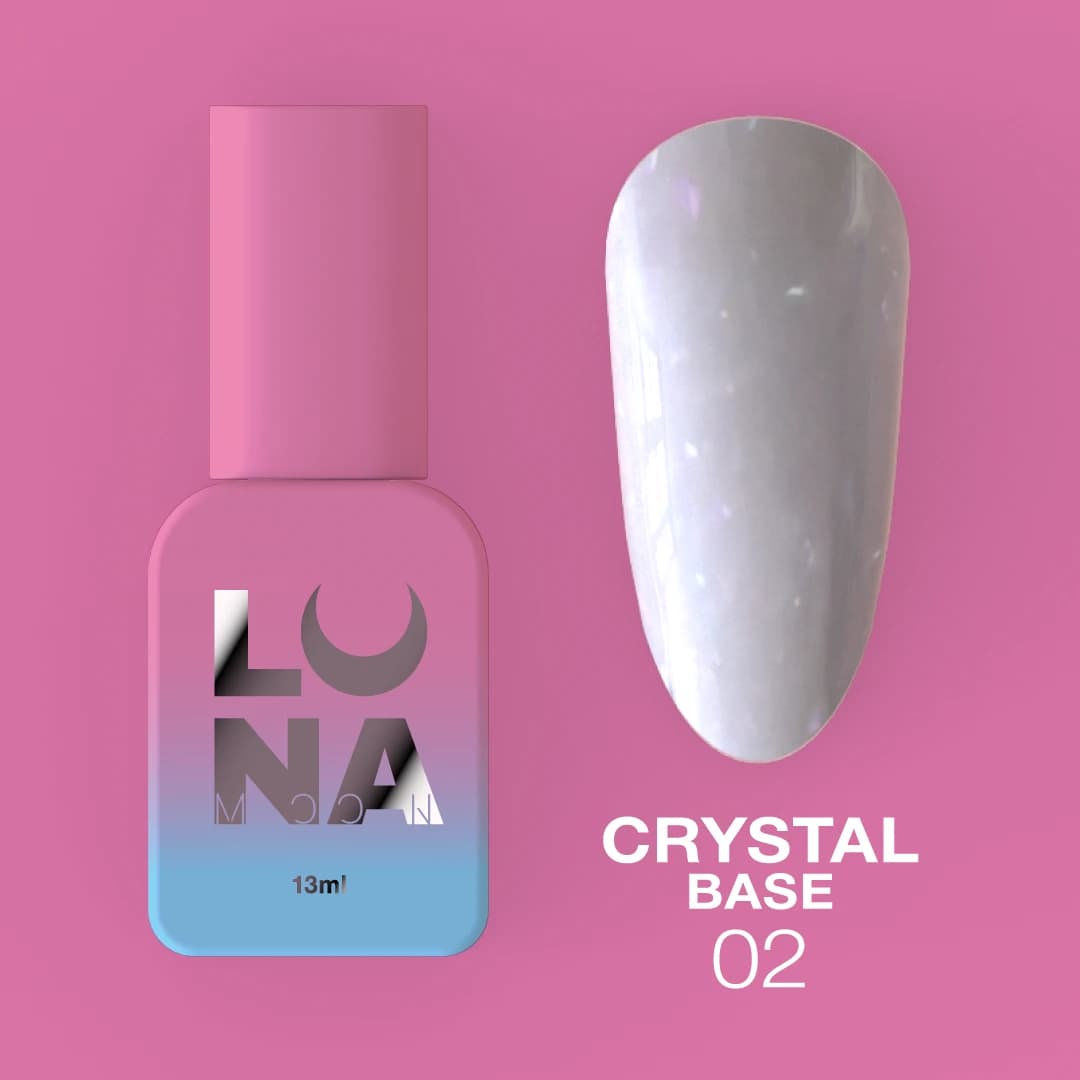 Crystal Base Nº2 – Base Lila Camuflada con Brillos – 13 ml LUNAmoon