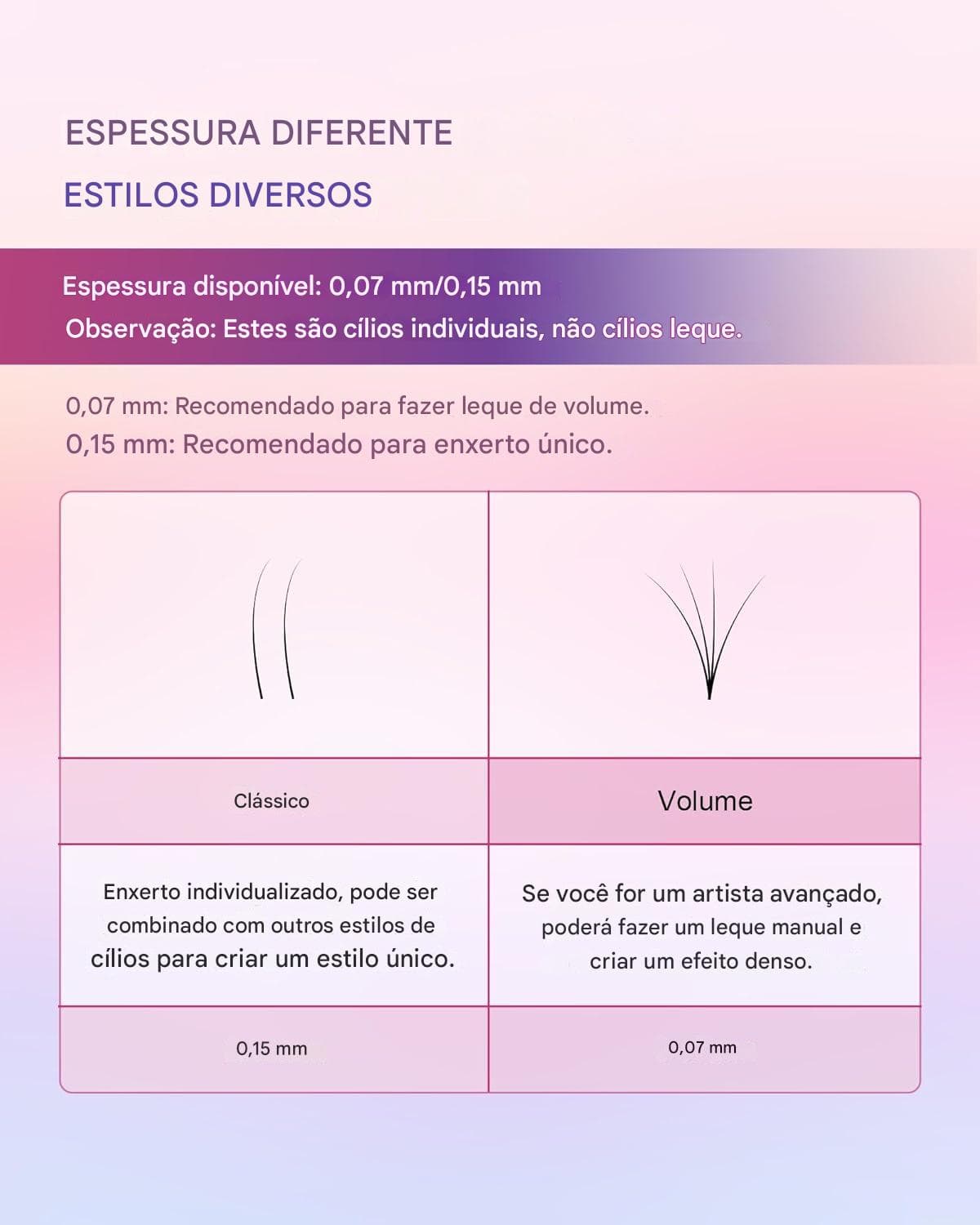 Bunte Nagaraku Wimpern 0.07 C - Verschiedene Größen - 6