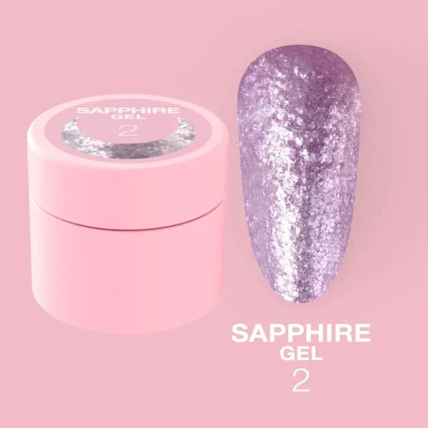 Sapphire Gel Nº2 – Lilás Rosado Perolado – 5 ml LUNAmoon - 1