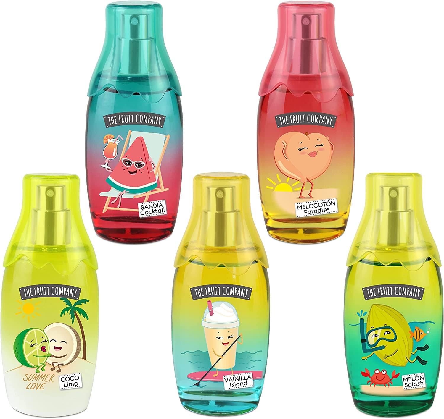 Kit 5 Un The Fruit Company Édition Spéciale Eau de Aromas Fruités et Frais
