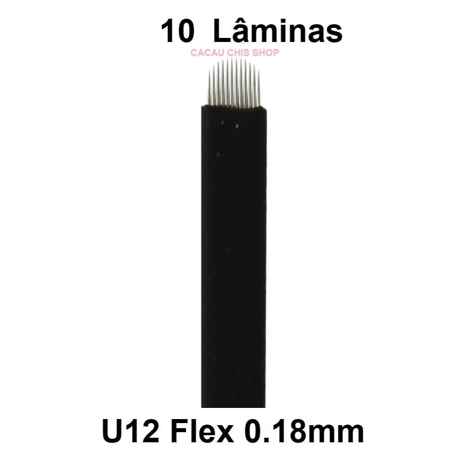 10 Lâminas U12 Flex 0.18mm