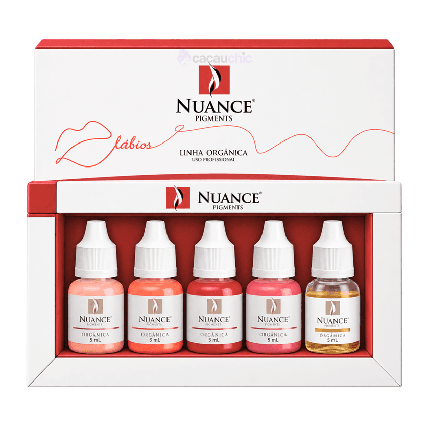 Kit Nuance Pigmentos Labiais Orgânico 4 Cores + Diluente