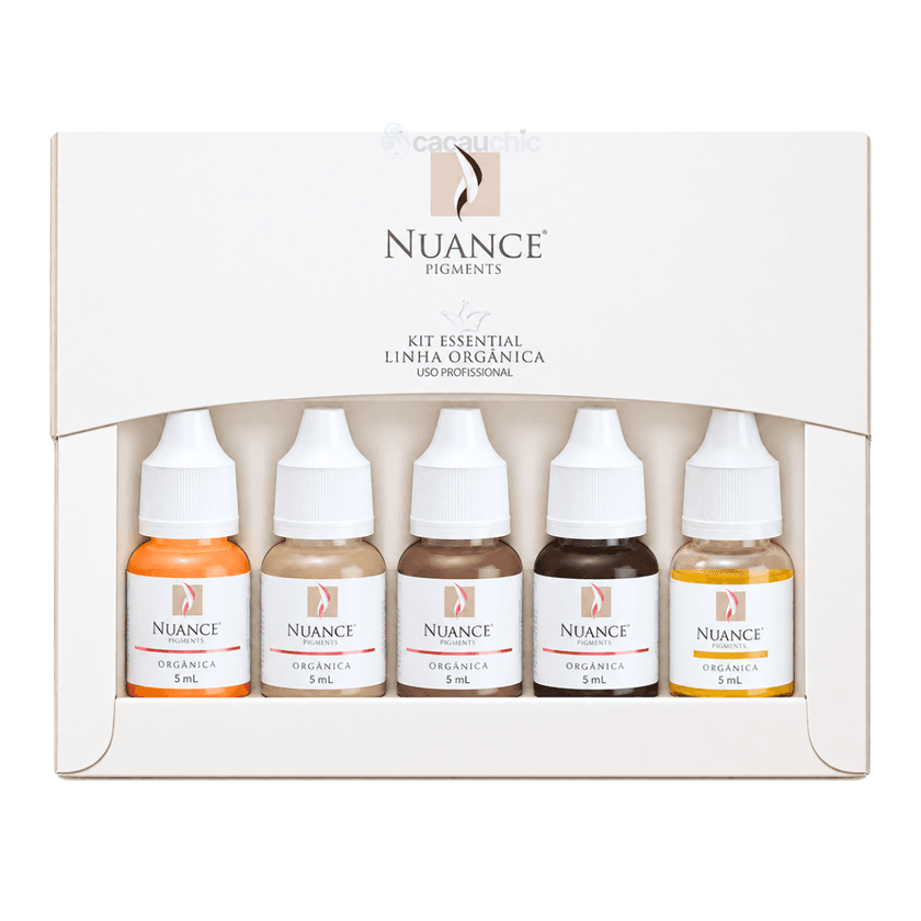 Kit Nuance Pigmentos Sobrancelhas Orgânico 4 Cores + Diluente