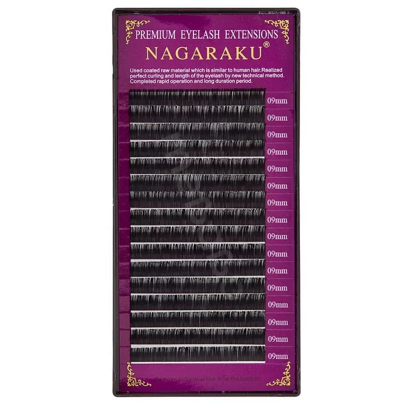 Nagaraku Eyelashes Individual and Russian Volume 0.10 D - 8, 9, 14mm - 1