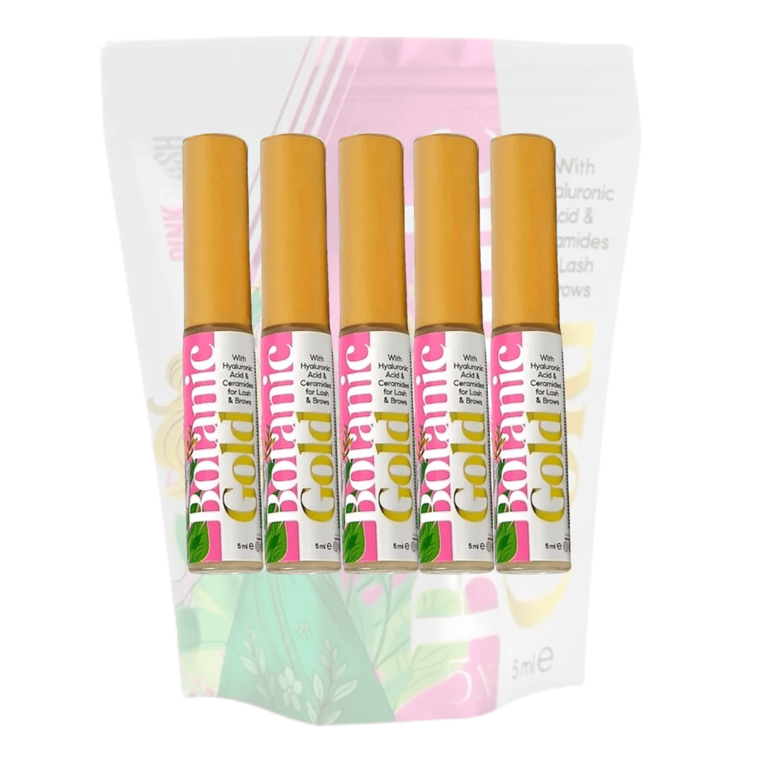 Pink Flash Botanic Gold 5pcs - Nachbehandlung für Wimpern und Augenbrauen - 5