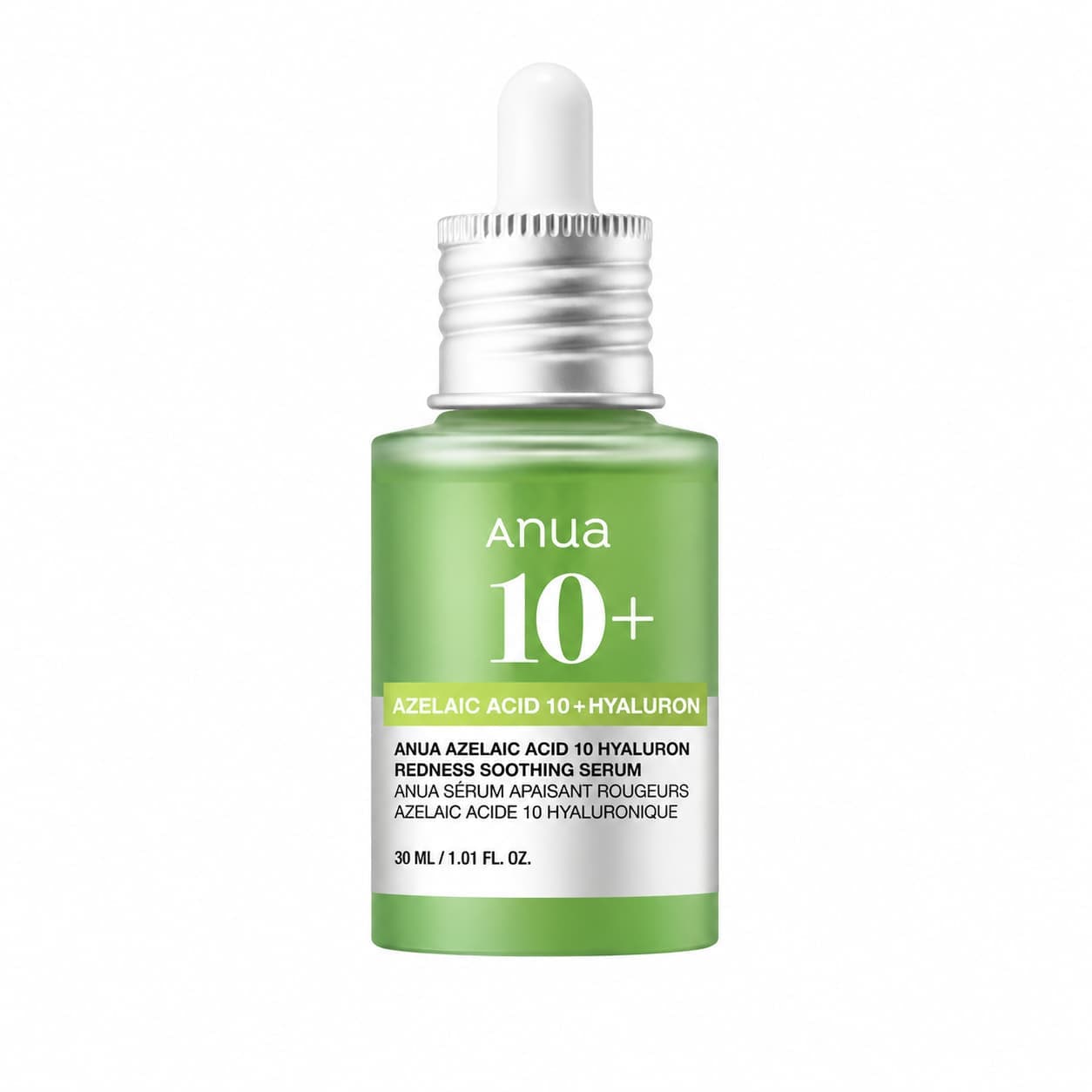 Anua Azelaic Acid 10 Hyaluron Redness Soothing Serum — Sérum 30 ml, embalagem do produto