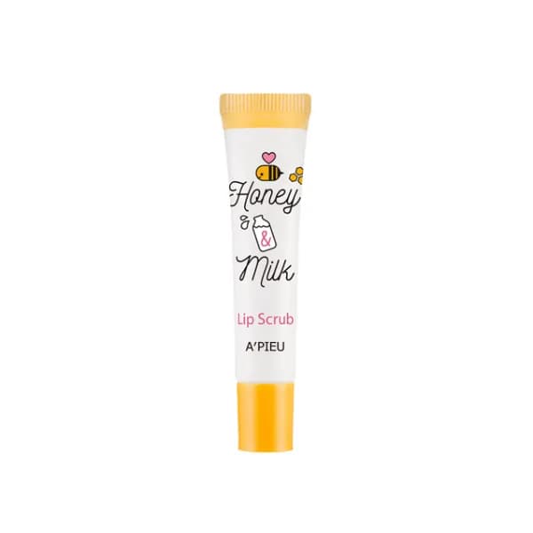 A'pieu Honey & Milk Lip Scrub — Esfoliante Labial 8 ml, embalagem do produto