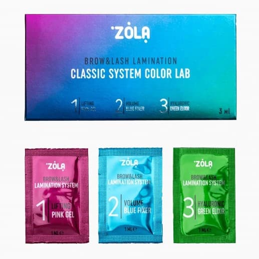 ZOLA Color Lab Sachet 3 x 1 ml - Laminação Colorida Brow & Lash