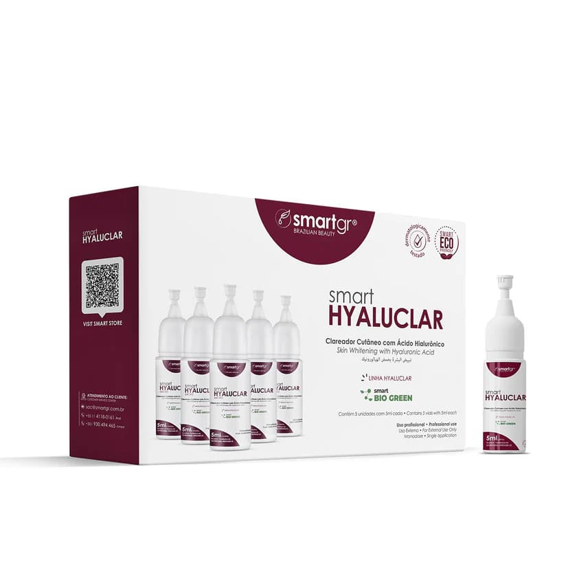 Smart GR Hyaluclar Skin Pro — caixa e frascos