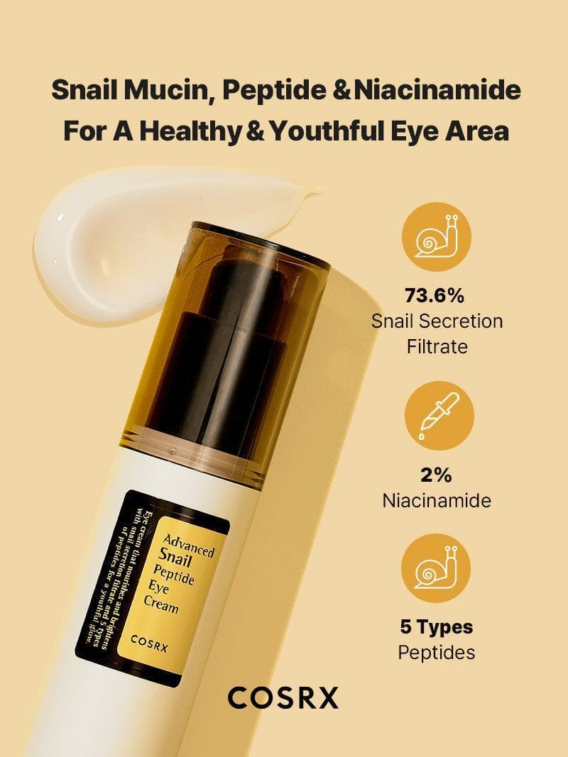 COSRX – Crème Contour des Yeux au Peptide d'Escargot 25 ml - 2