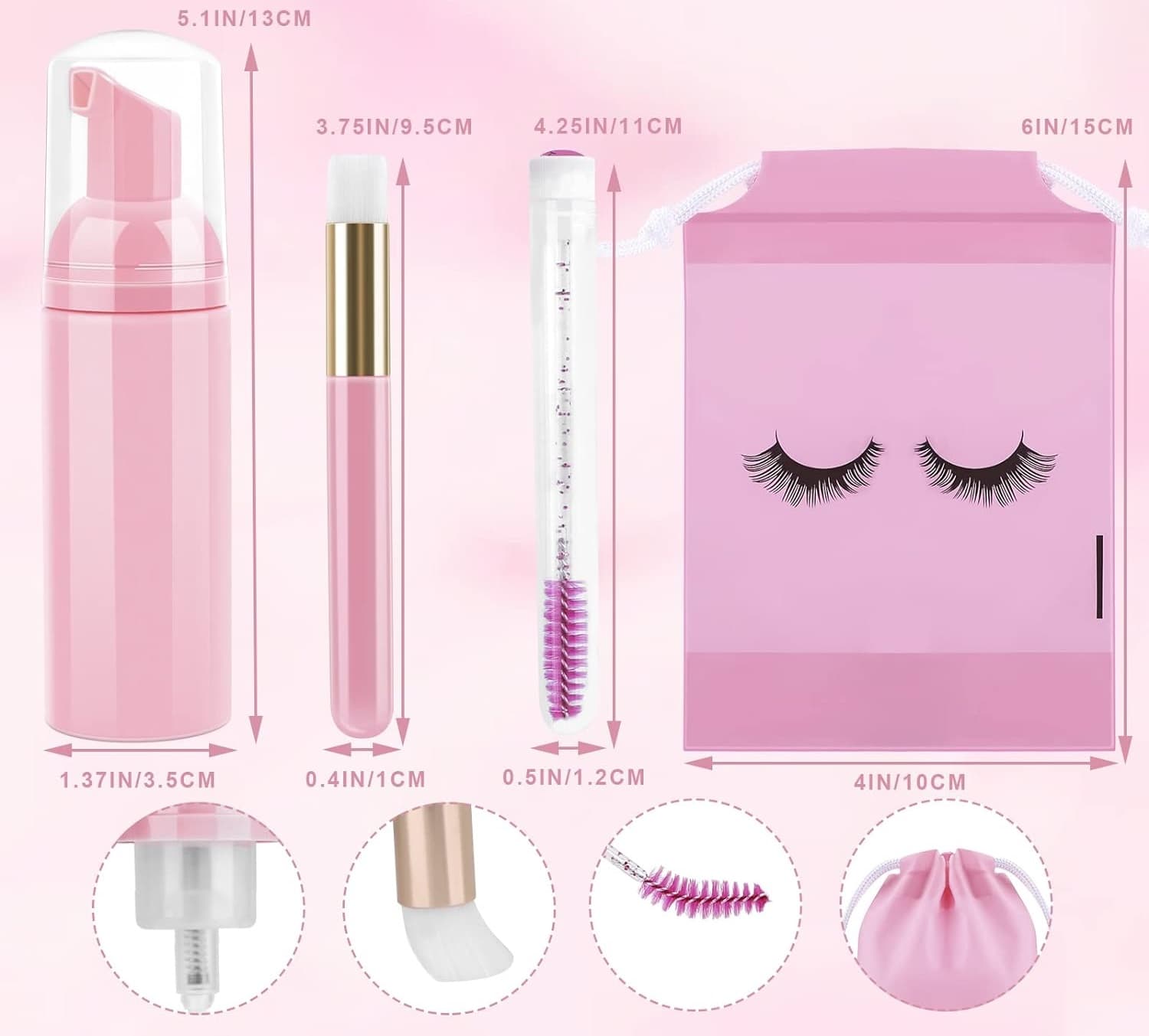 Kit 40 Peças Pink Lash - 3