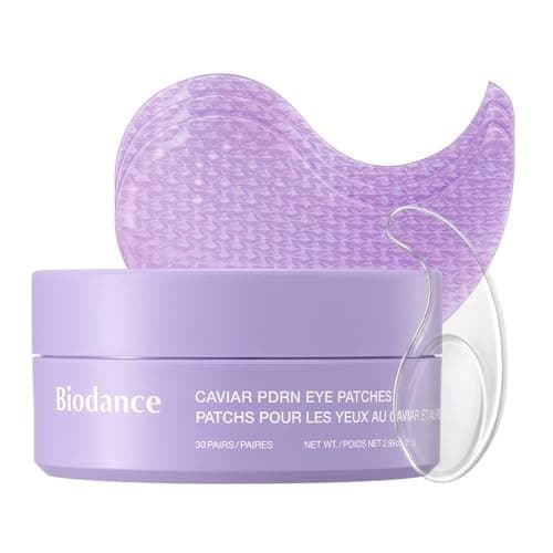 Biodance Caviar PDRN Eye Patches, embalagem e patches de hidrogel
