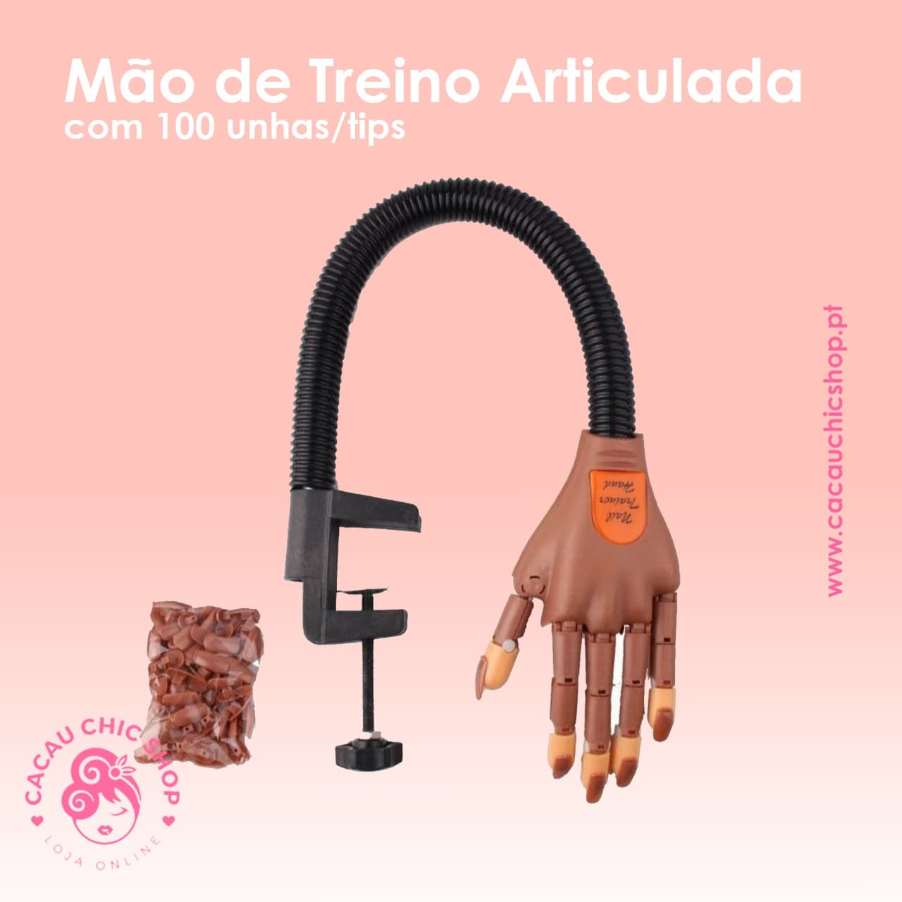 Articulated Training Hand with 100 Nails/Tips - 1