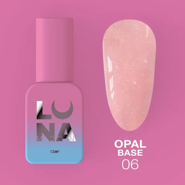 Opal Base Nº6 – Pêssego Glitter – 13 ml LUNAmoon - 1