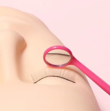🌸 Mini Espejo Precisión Extensión Pestañas Rosa - 2