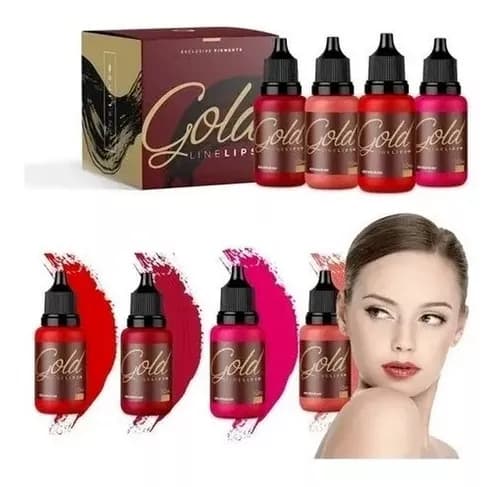 Kit 4 Pigmentos Mag Color Gold Line Lips - PRÉ-VENDA
