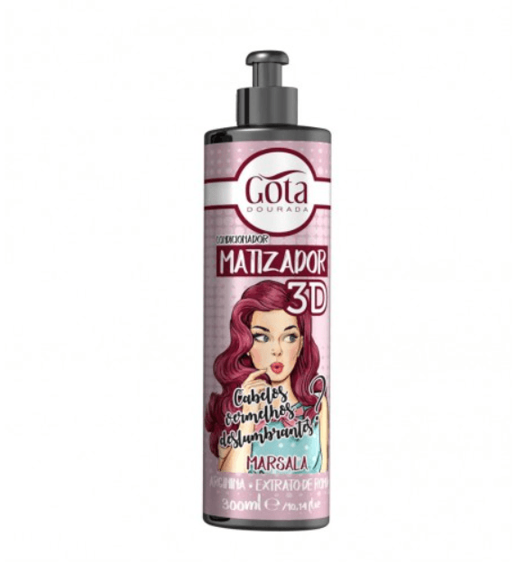 Gota Dourada Matizador Condicionador 3D - Marsala 300 ml