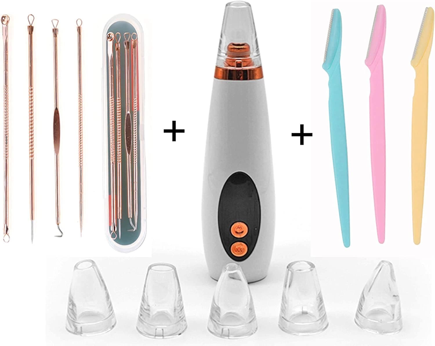 Skin Cleaning Kit: Extractors + Suction + Dermaplaning - 1