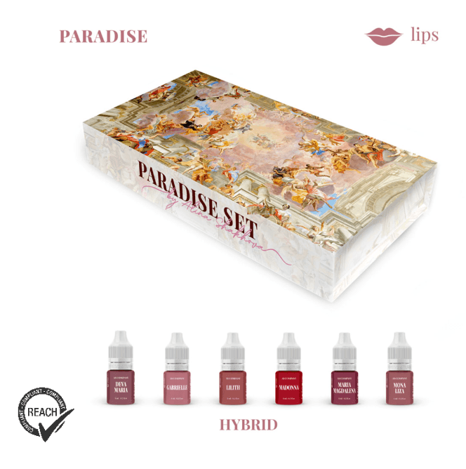 Kit Paradise 6 Pigmentos Labiais Híbridos 6ml - AS Company